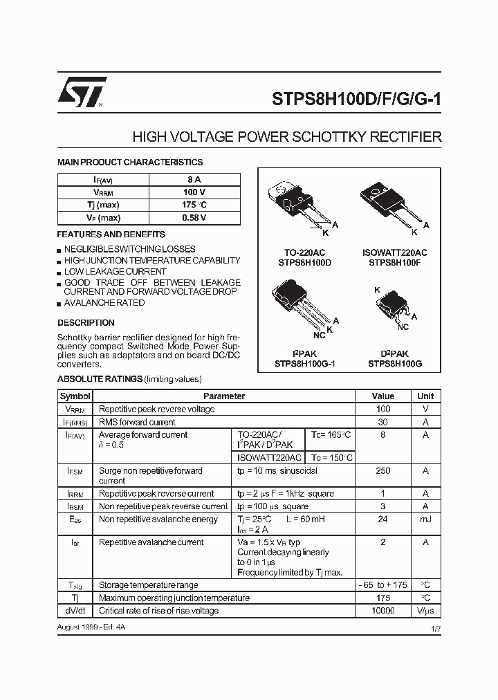 STPS8H100G-1_199149.PDF Datasheet