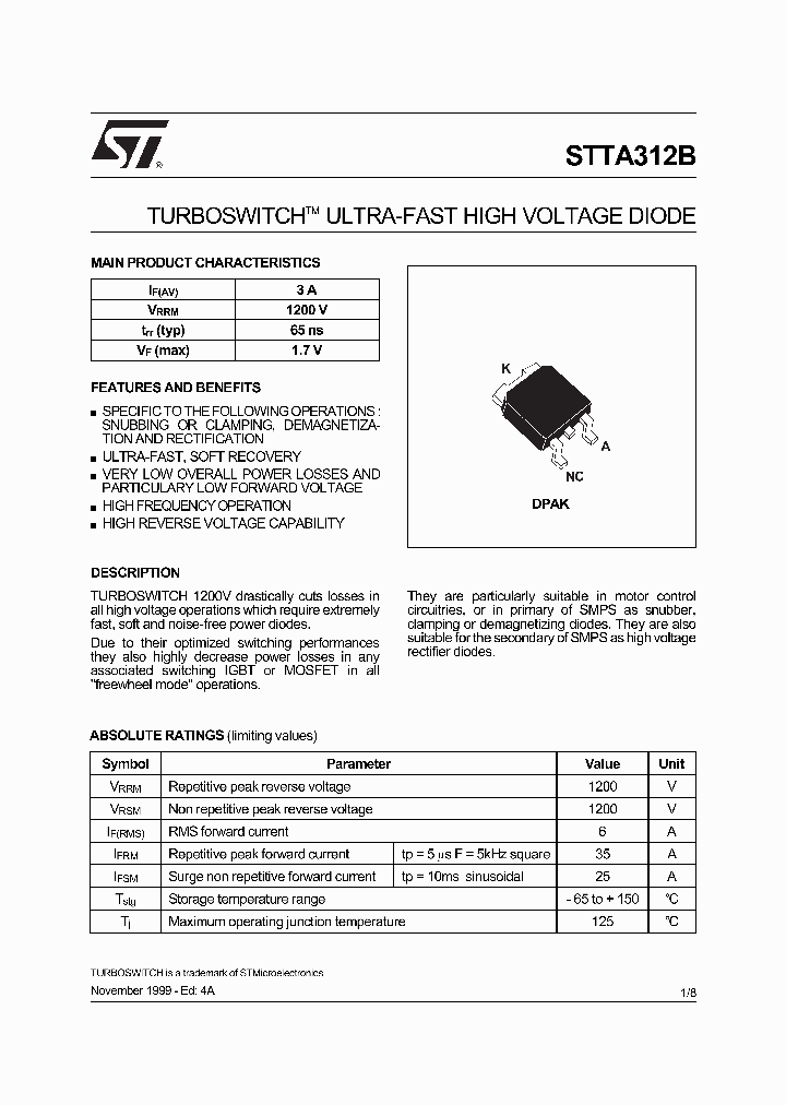 STTA312B-TR_326183.PDF Datasheet