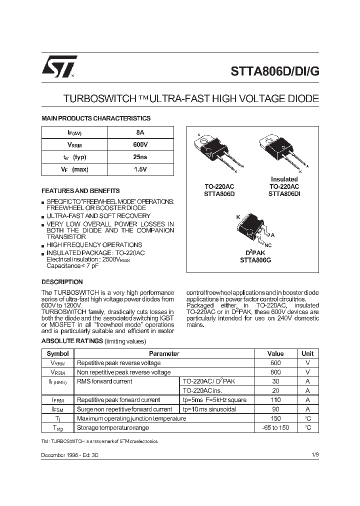 STTA806G_191885.PDF Datasheet