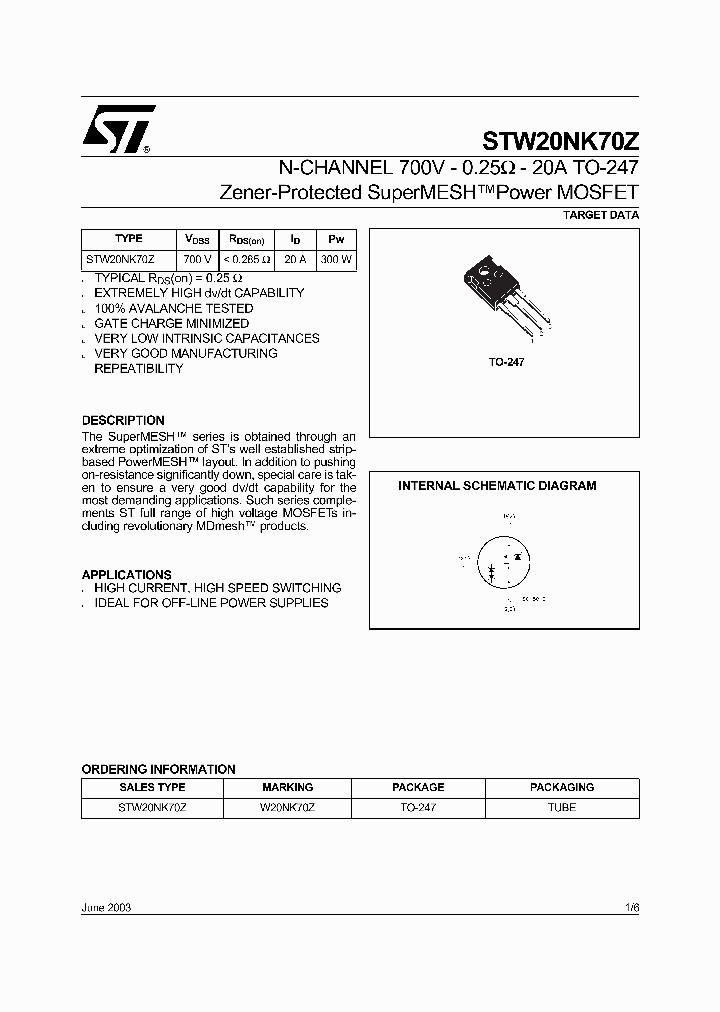 STW20NK70Z_367663.PDF Datasheet