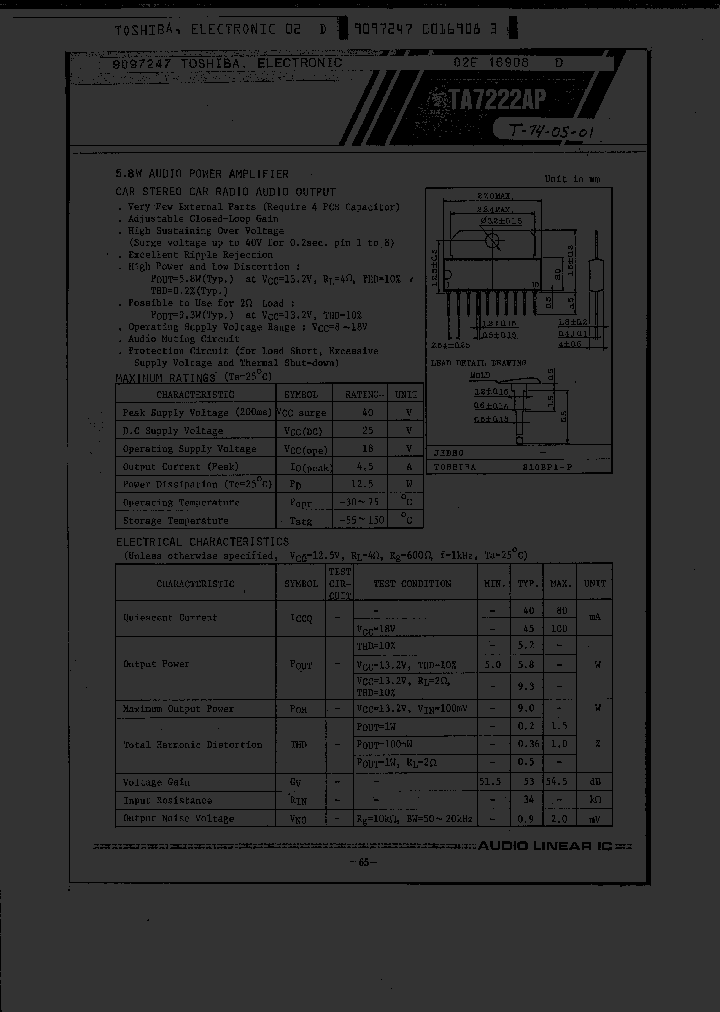 TA7222AP_72283.PDF Datasheet