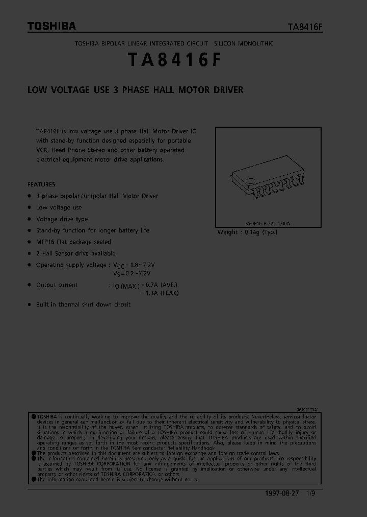 TA8416F_329297.PDF Datasheet
