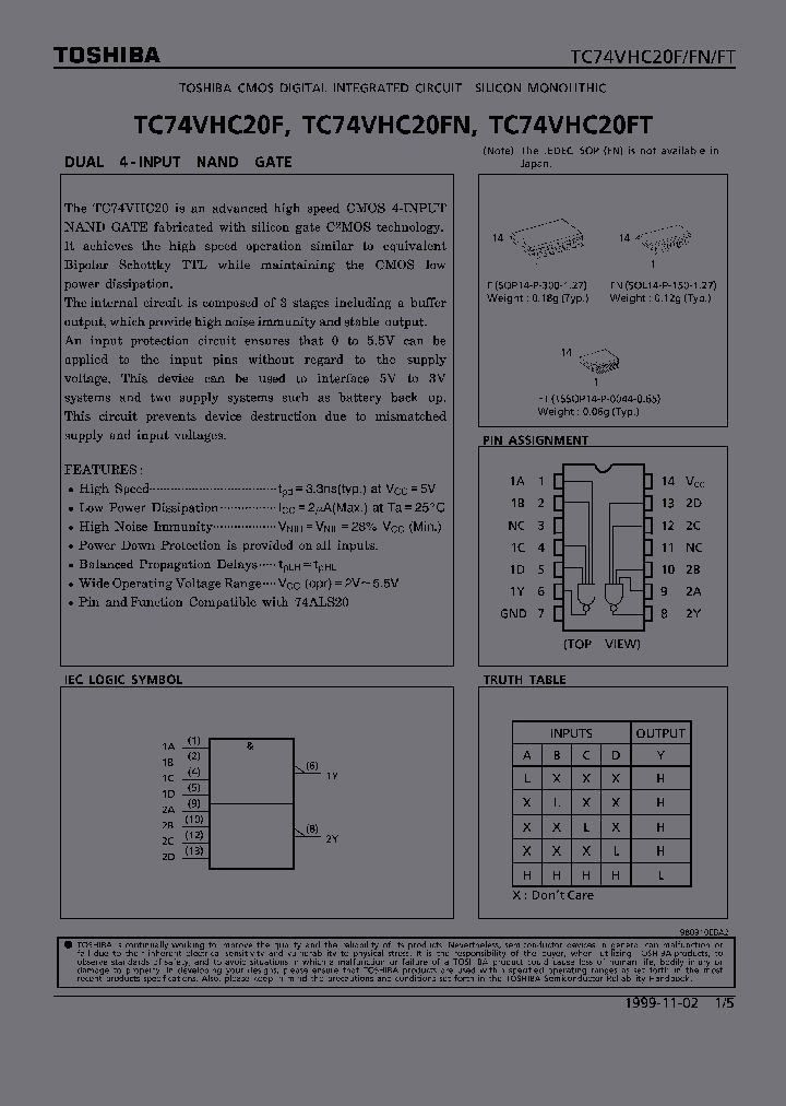 TC74VHC20FT_315833.PDF Datasheet