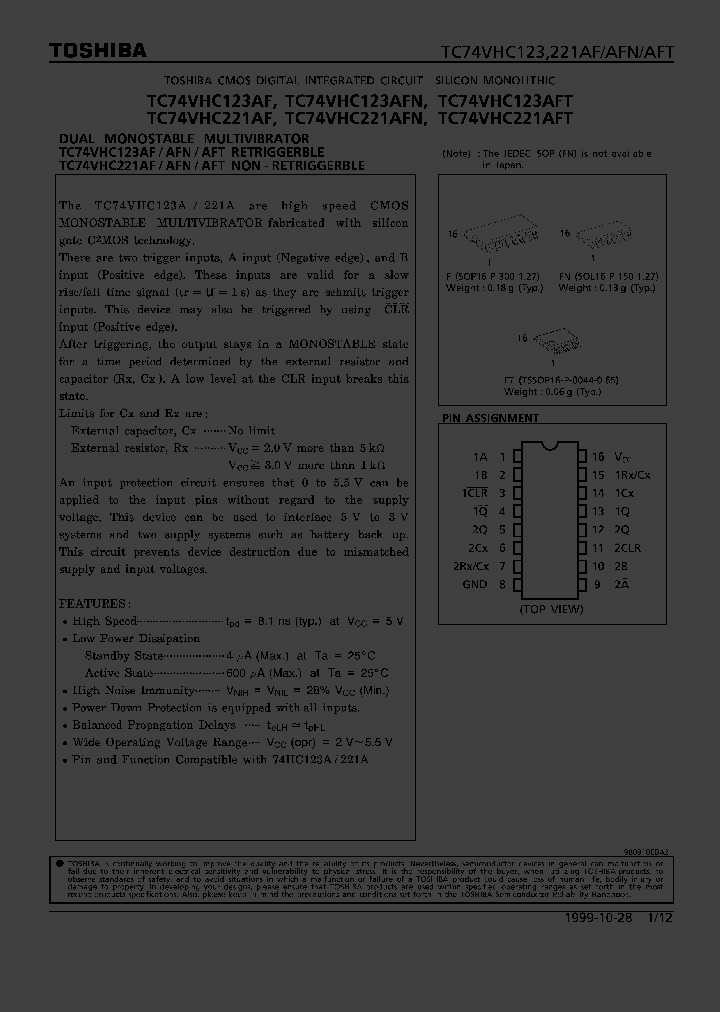 TC74VHC123AFT_295494.PDF Datasheet