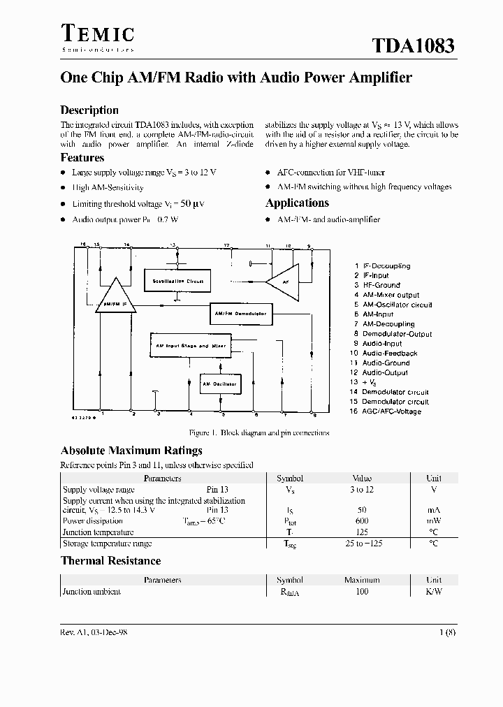 TDA1083_195290.PDF Datasheet