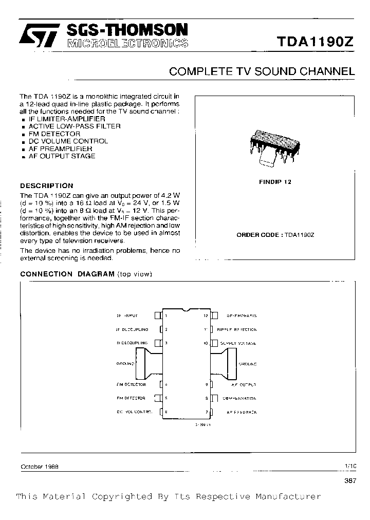 TDA1190Z_180036.PDF Datasheet