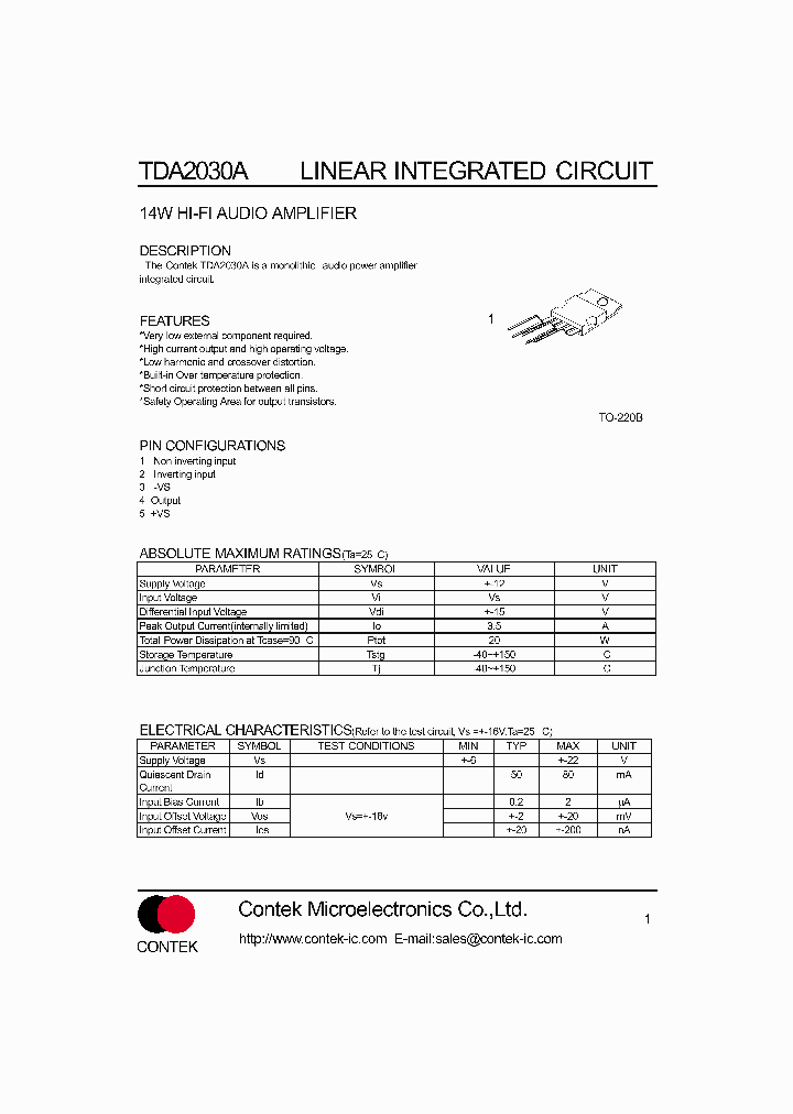 TDA2030_370939.PDF Datasheet