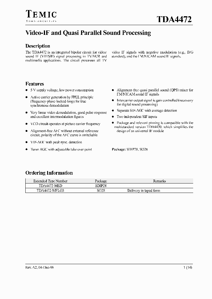 TDA4472_319990.PDF Datasheet