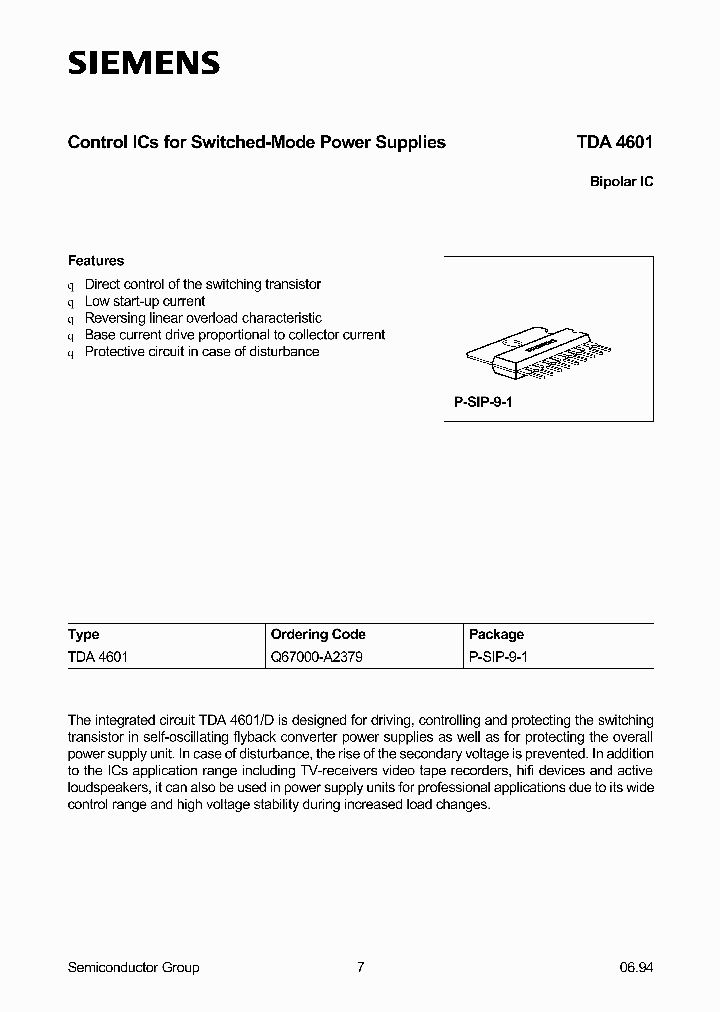 TDA4601_195947.PDF Datasheet