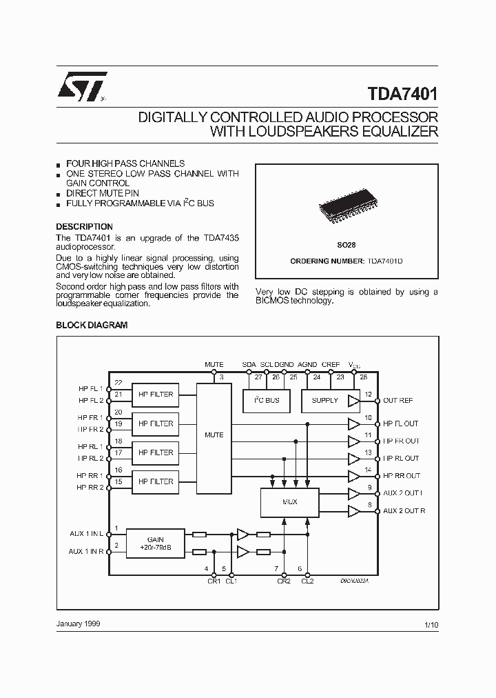 TDA7401_328328.PDF Datasheet Download --- IC-ON-LINE
