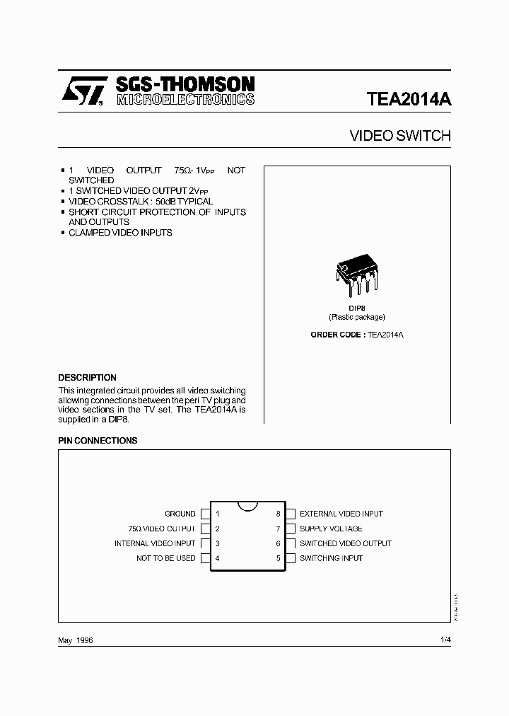 TEA2014A_98947.PDF Datasheet