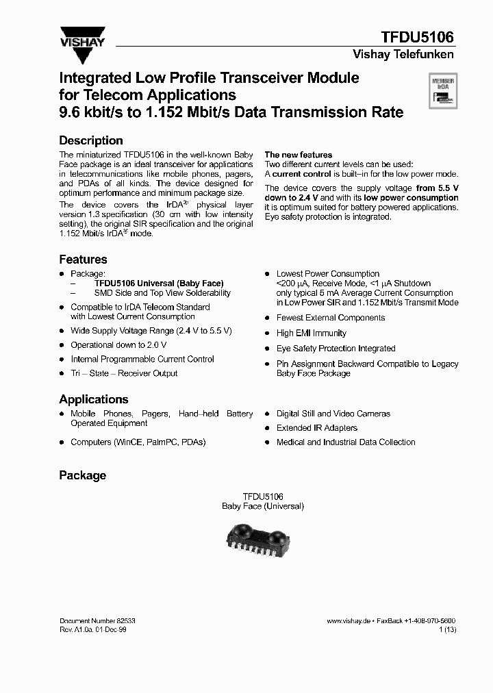 TFDU5106_316975.PDF Datasheet