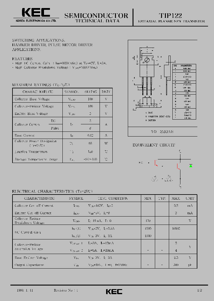 TIP122_324549.PDF Datasheet Download