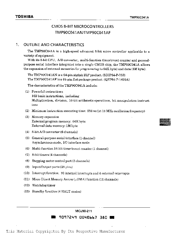 TMP90C041ANNBSP_309791.PDF Datasheet