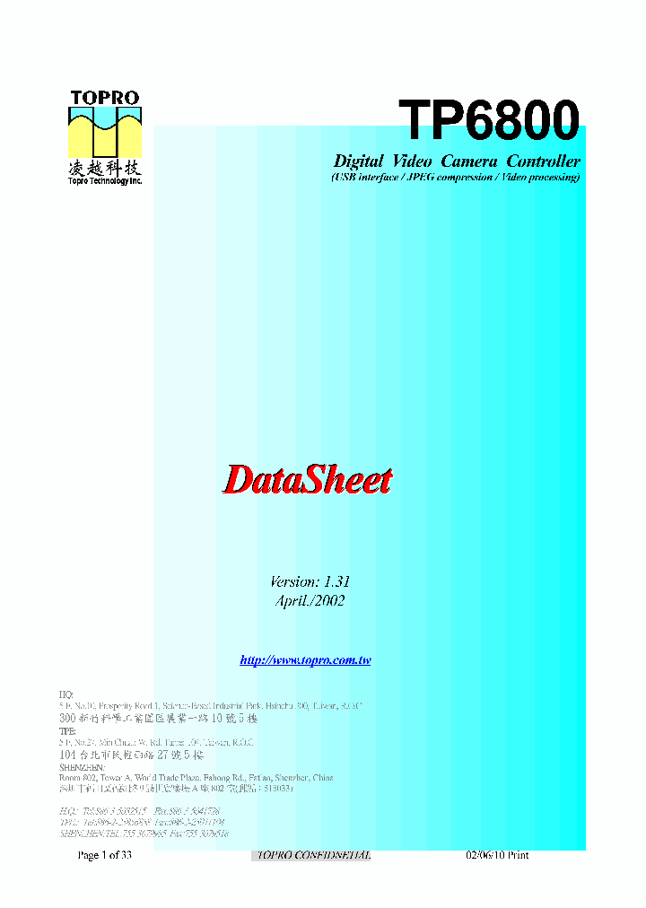 TP6800_201619.PDF Datasheet