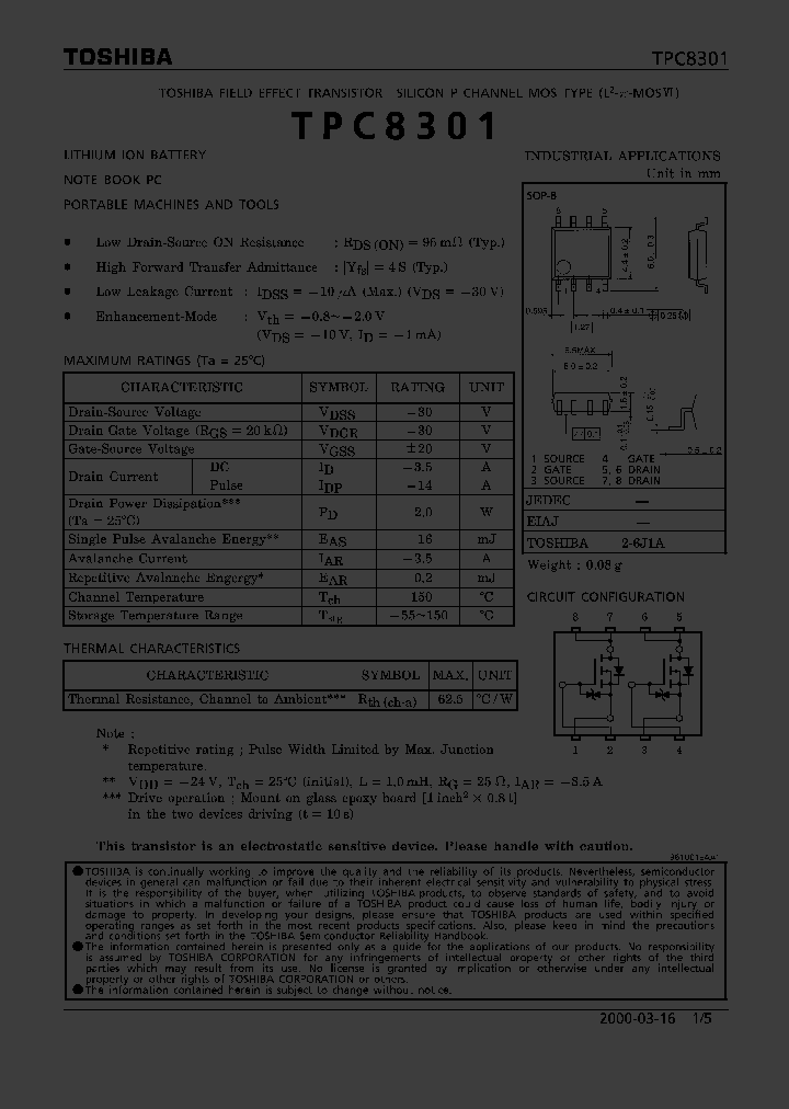 TPC8301_316366.PDF Datasheet
