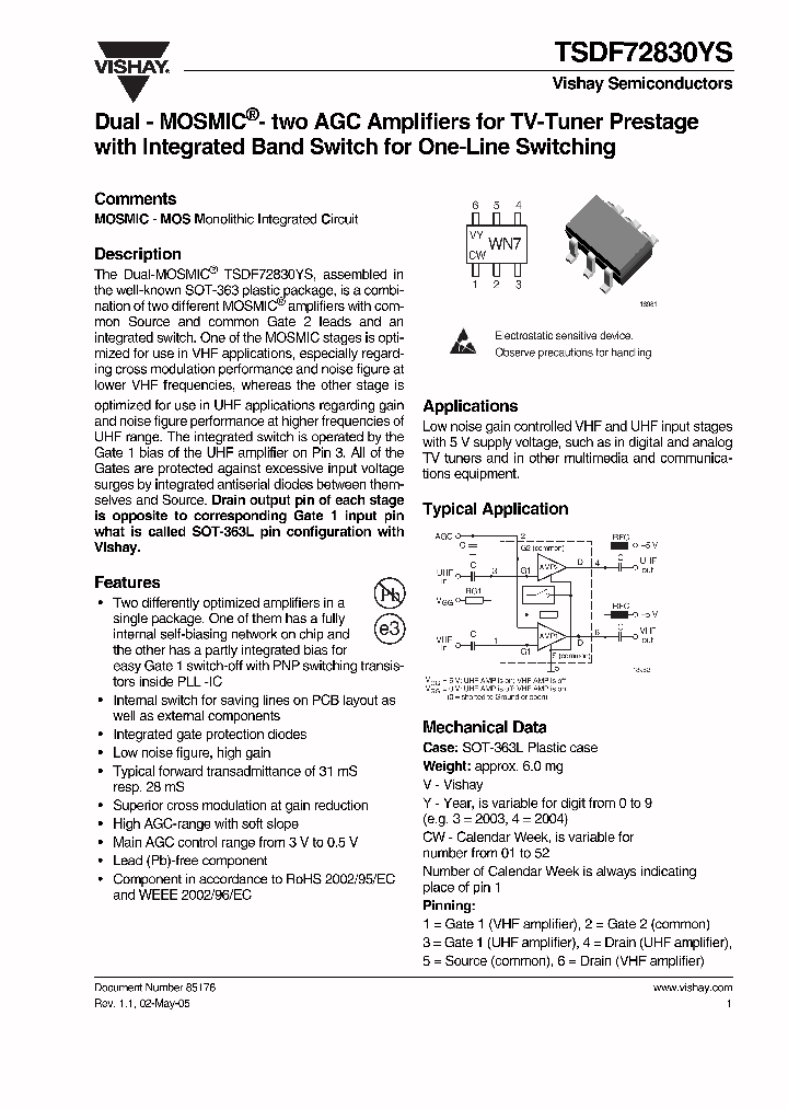 TSDF72830YS_370743.PDF Datasheet