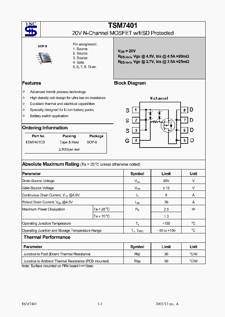 TSM7401_323443.PDF Datasheet