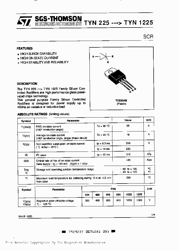 TYN1225_199538.PDF Datasheet