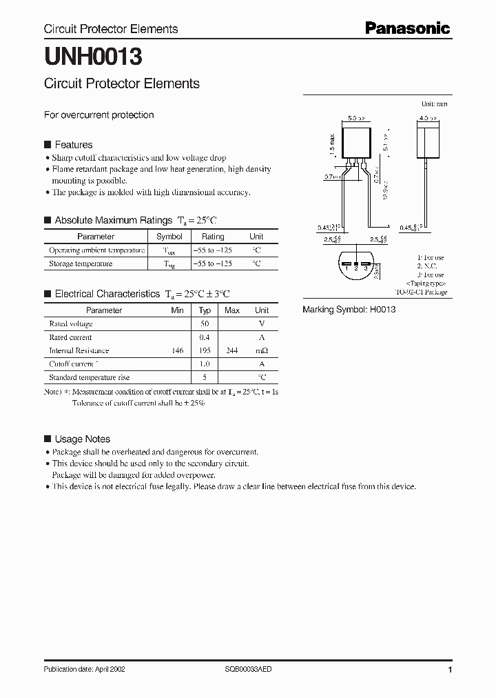 UNH0013_311073.PDF Datasheet