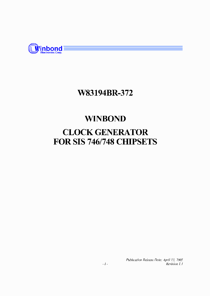 W83194BR-372_374108.PDF Datasheet
