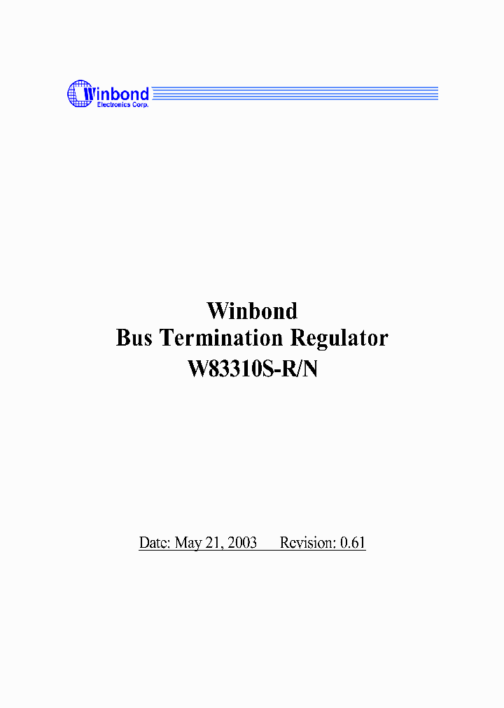 W83310S_199880.PDF Datasheet