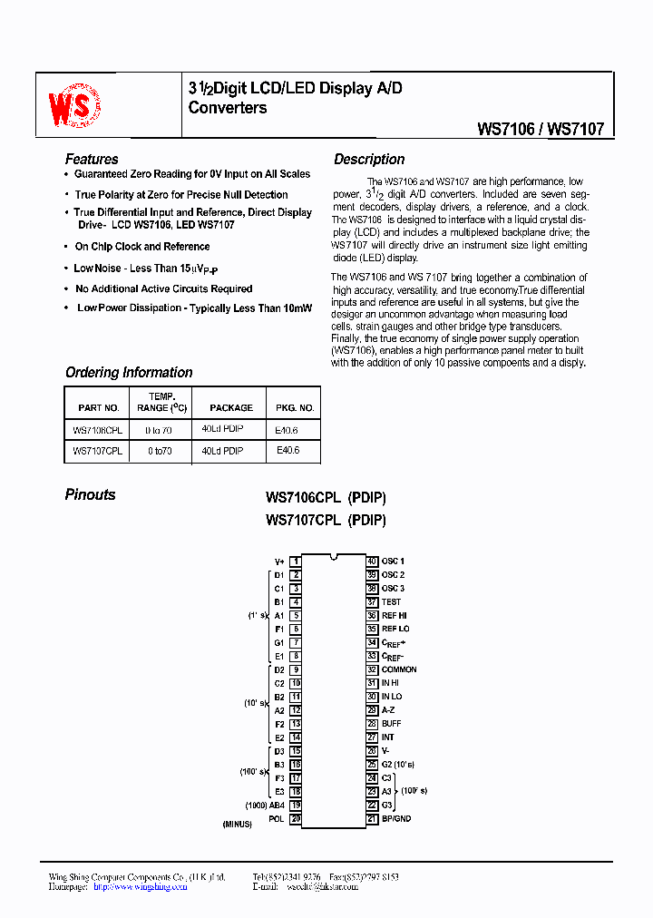 WS7106CPL_2450.PDF Datasheet Download