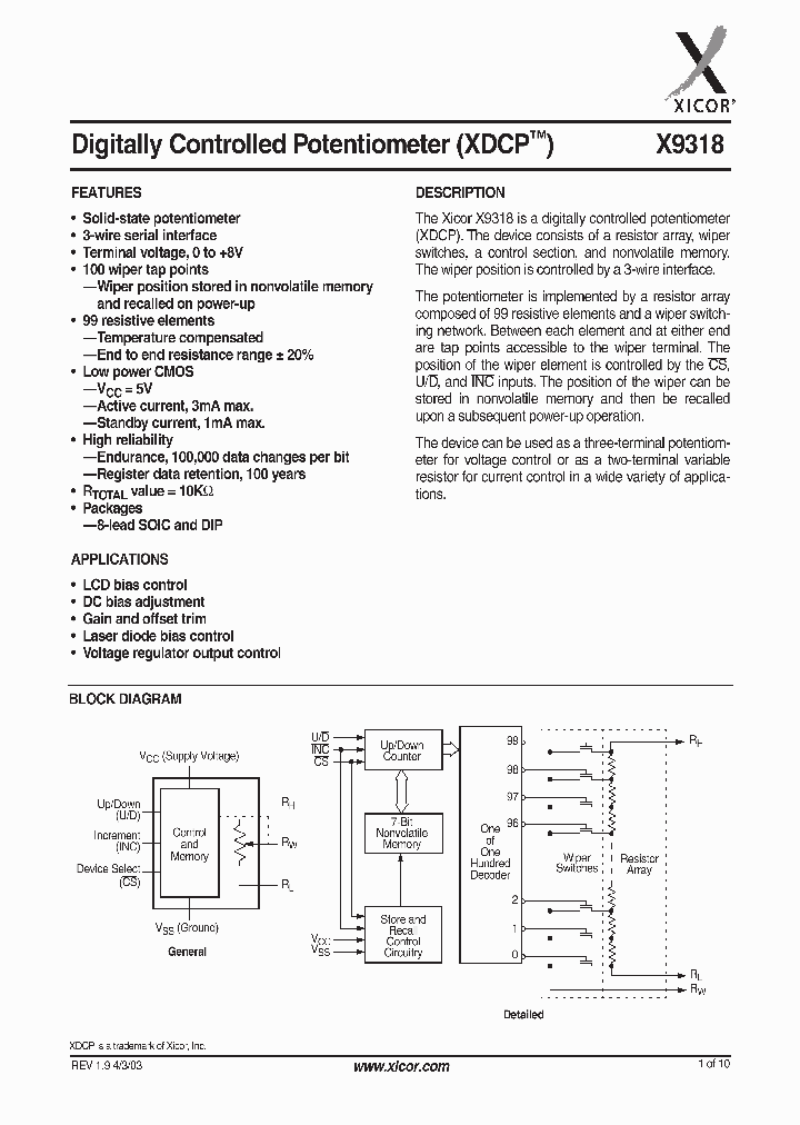 X9318_192854.PDF Datasheet