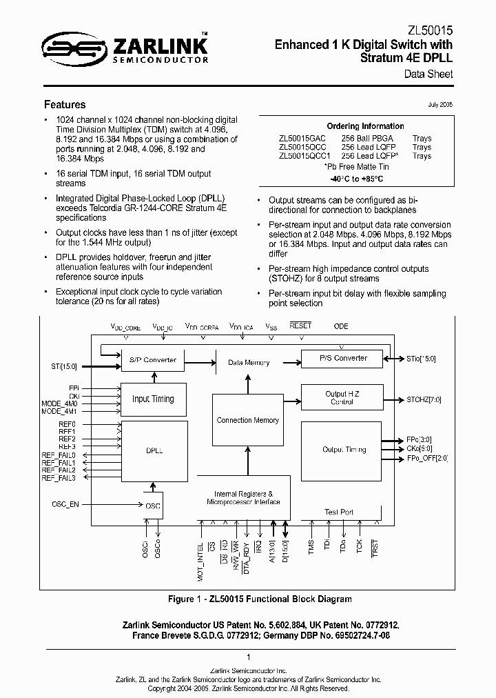 ZL50015_348385.PDF Datasheet