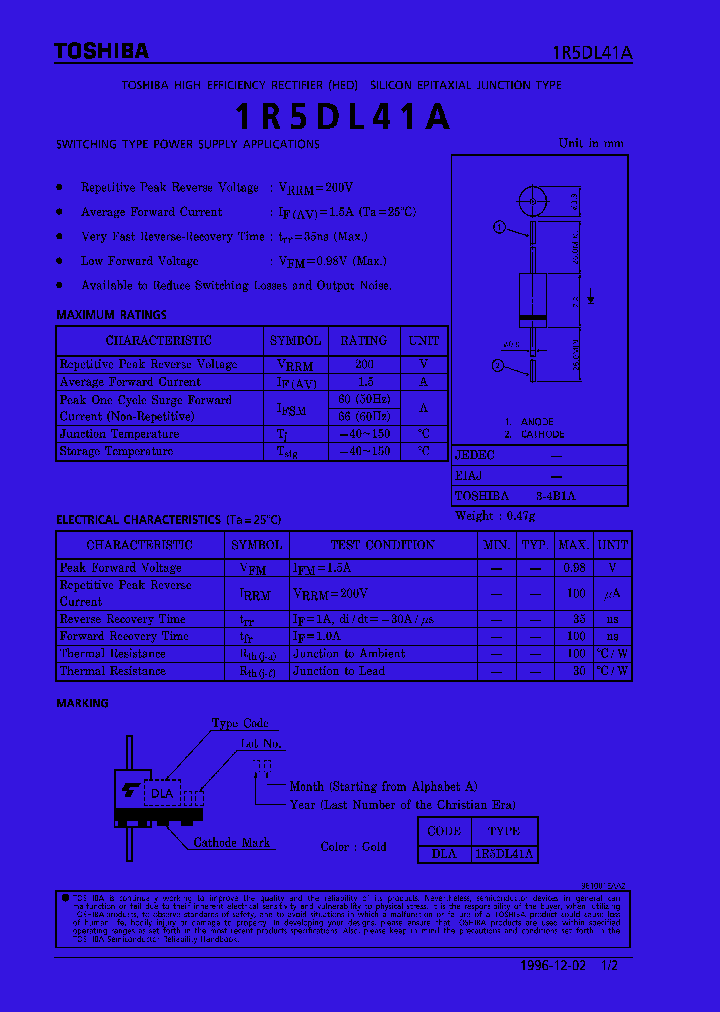 1R5DL41A_422234.PDF Datasheet Download --- IC-ON-LINE