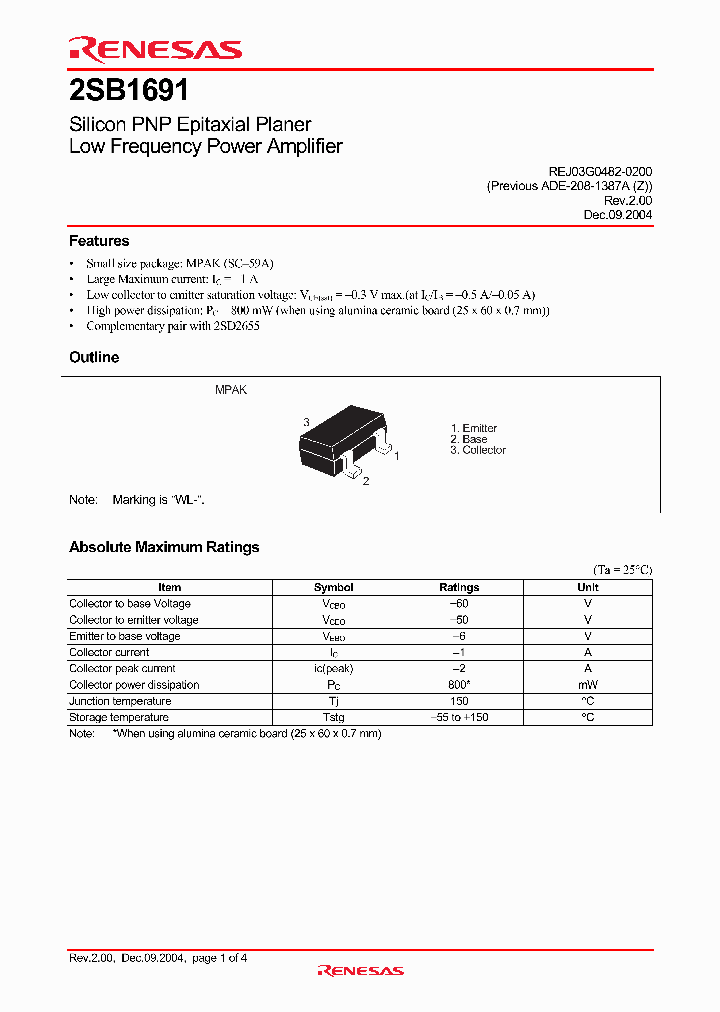 2SB1691_419719.PDF Datasheet