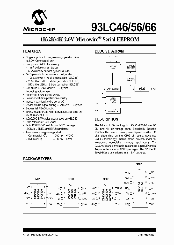 93LC46_10651.PDF Datasheet Download --- IC-ON-LINE