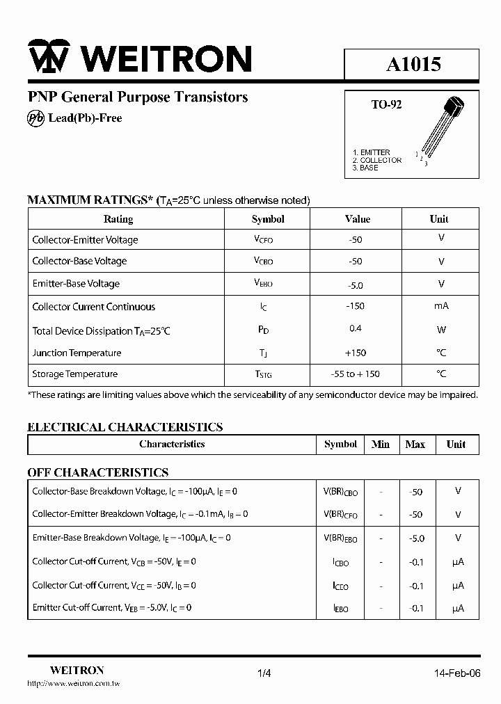 A1015_404196.PDF Datasheet