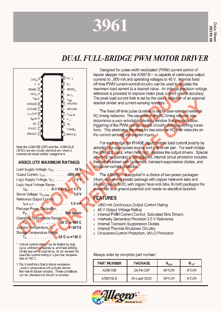 A3961SLB_399086.PDF Datasheet