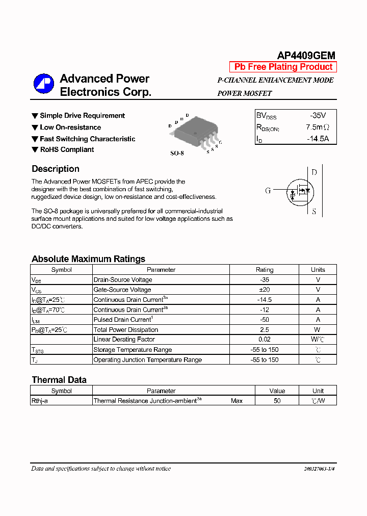 AP4409GEM_399529.PDF Datasheet