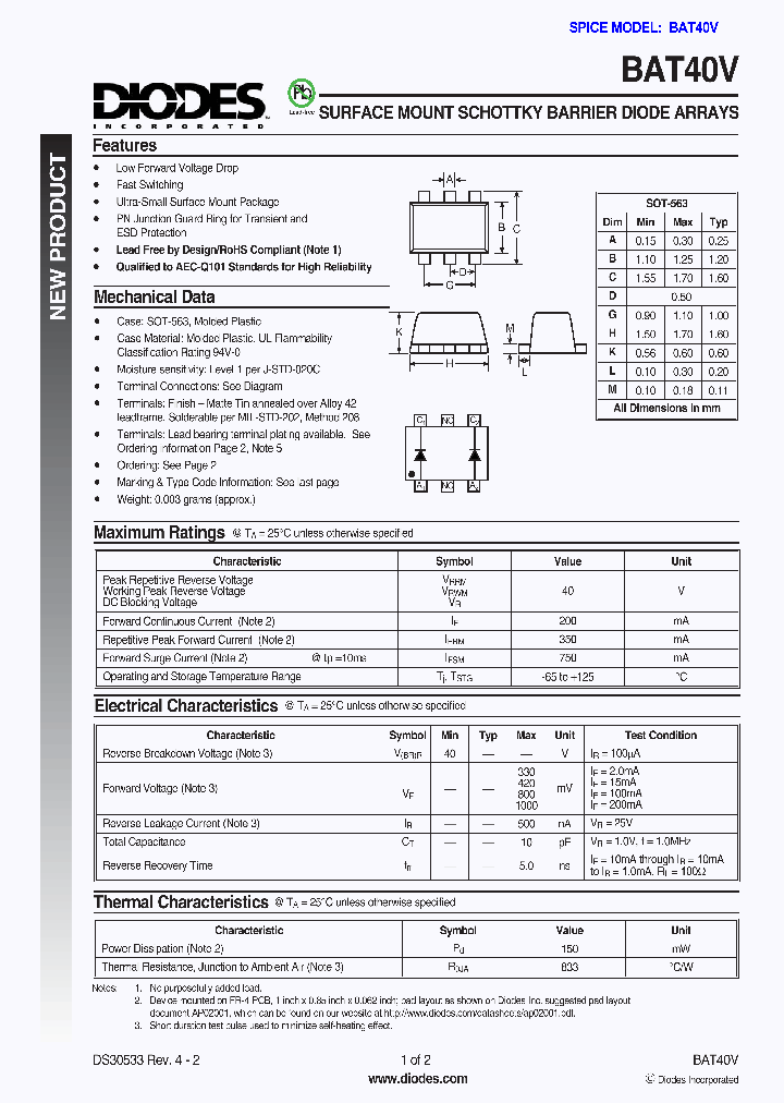 BAT40V_397045.PDF Datasheet