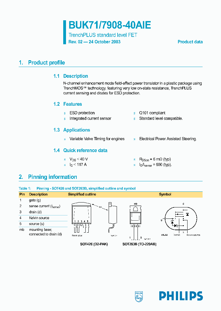 BUK7908-40AIE_388306.PDF Datasheet