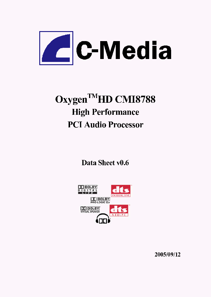 CMI8788_406715.PDF Datasheet