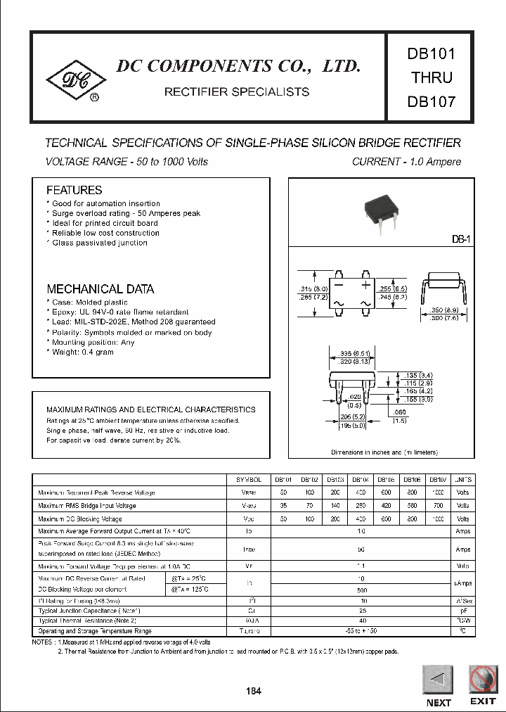 DB107_328521.PDF Datasheet