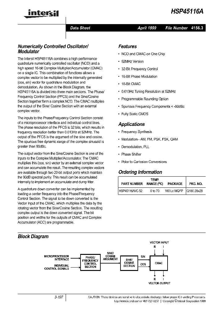 HSP45116A_98540.PDF Datasheet