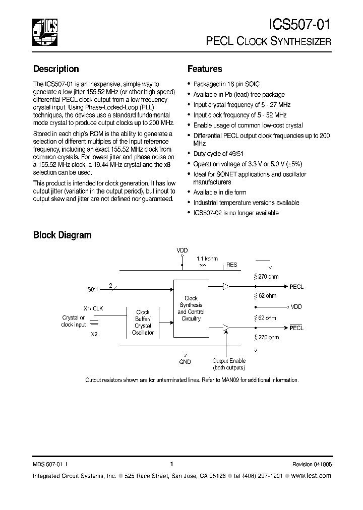 ICS507-01_404586.PDF Datasheet