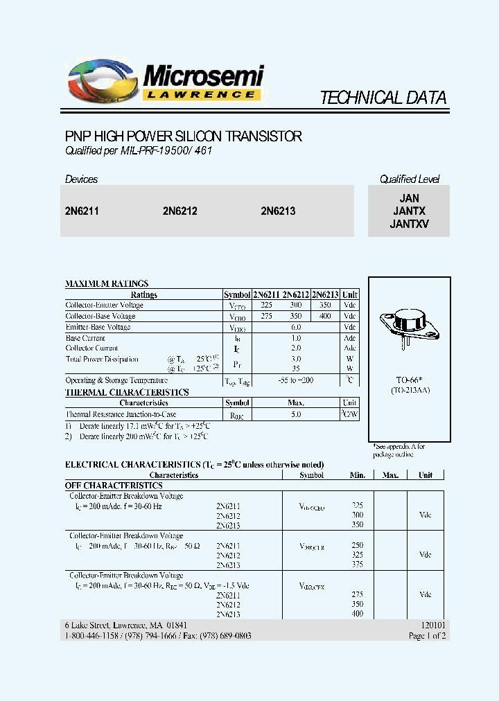 JANTXV2N6211_403491.PDF Datasheet