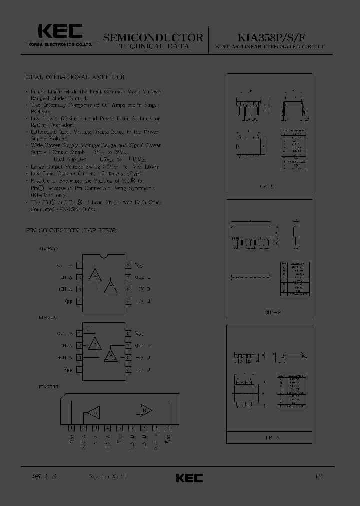 KIA358F_183349.PDF Datasheet Download --- IC-ON-LINE