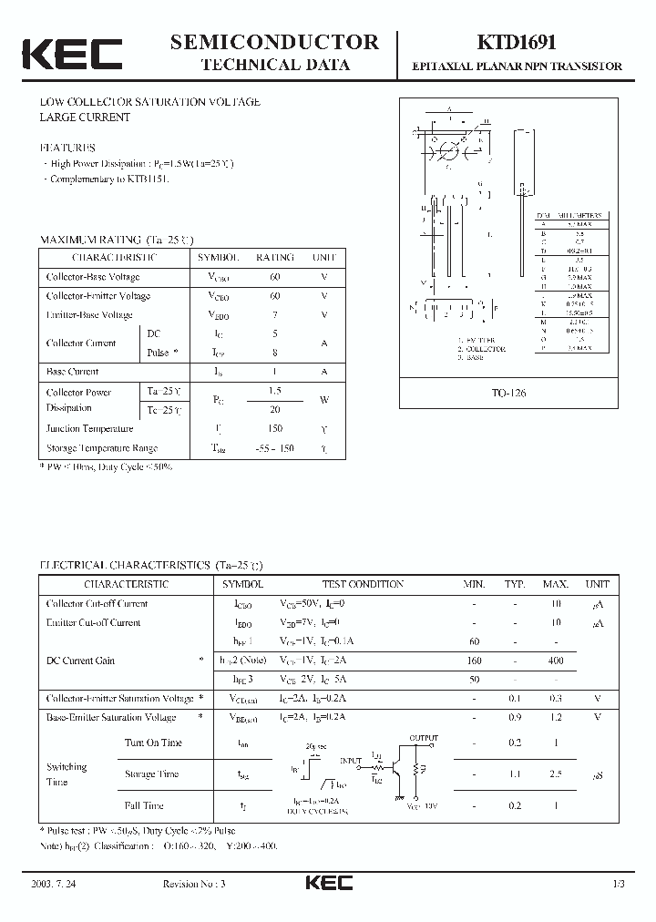 KTD1691_419712.PDF Datasheet