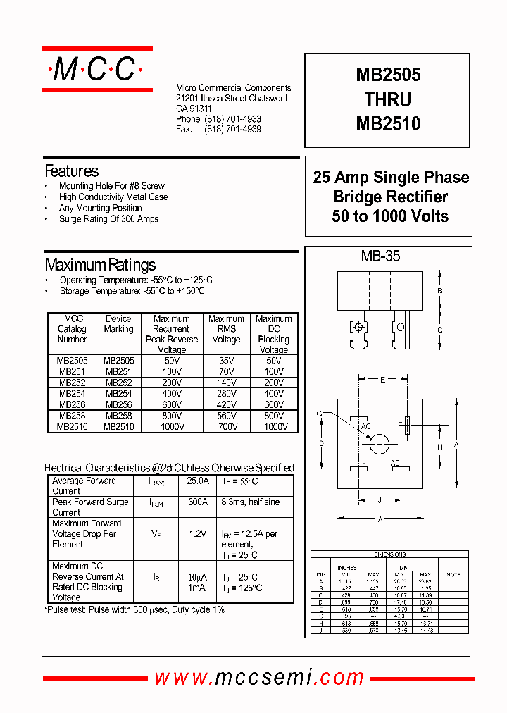 MB252_419993.PDF Datasheet