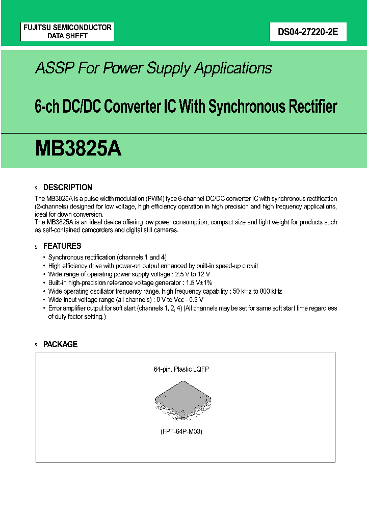 MB3825APFV_408961.PDF Datasheet