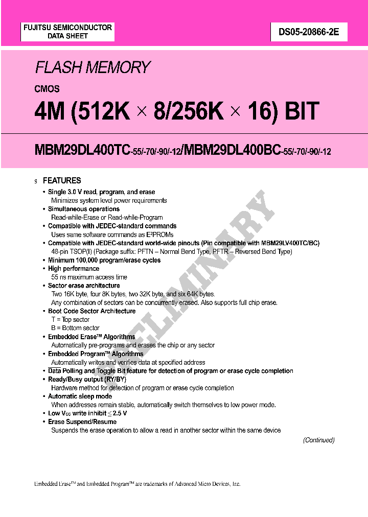 MBM29DL400TC_410026.PDF Datasheet