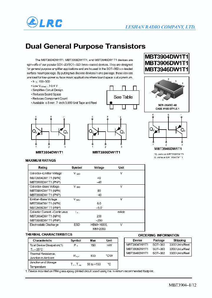 MBT3946DW1T1_167238.PDF Datasheet