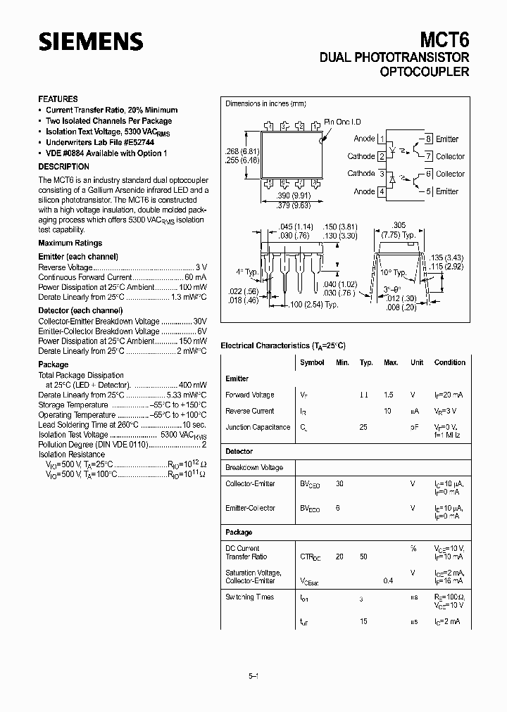 MCT6_405405.PDF Datasheet Download