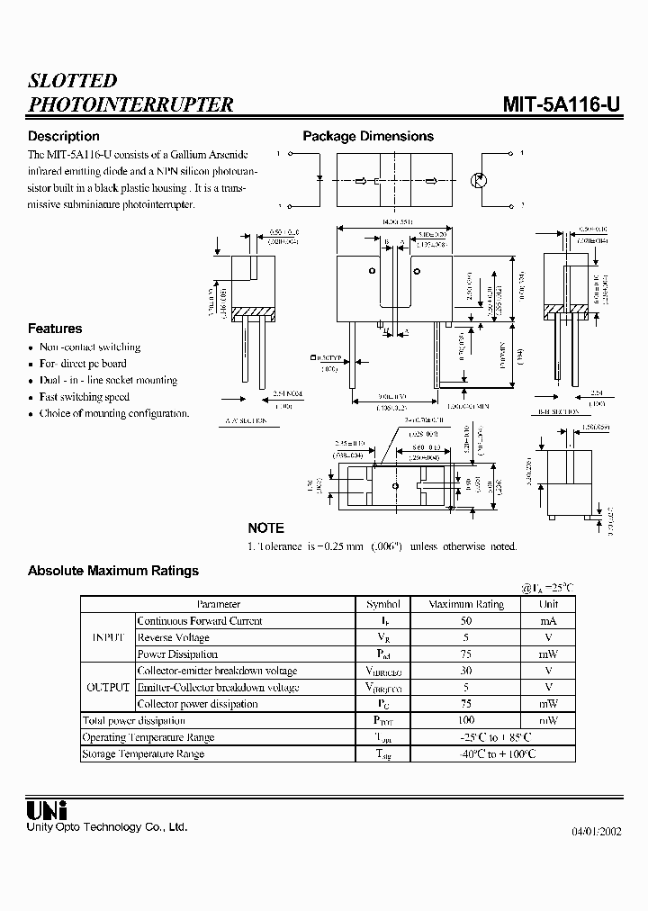 MIT-5A116-U_422127.PDF Datasheet